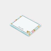 Post-it® Rayures chics d'aquarelle d'or (Incliné)