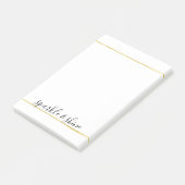 Post-it® Rayures chics d'or blanc (Incliné)