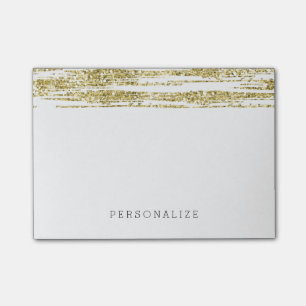 Post-it® Rayures de parties scintillantes de Faux d'or