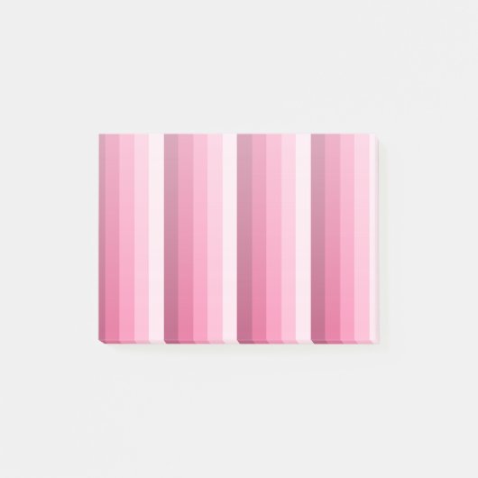 Post-it® Rayures d'ombre rose (Devant)