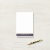 Post-it® Rayures neutres Monogrammes (Sur un bureau)