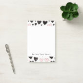 Post-it® Rayures noires roses (Bureau)