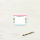 Post-it® Rayures pastel modernes (Sur un bureau)