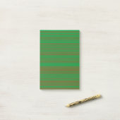 Post-it® Rayures Vert Marron (Sur un bureau)