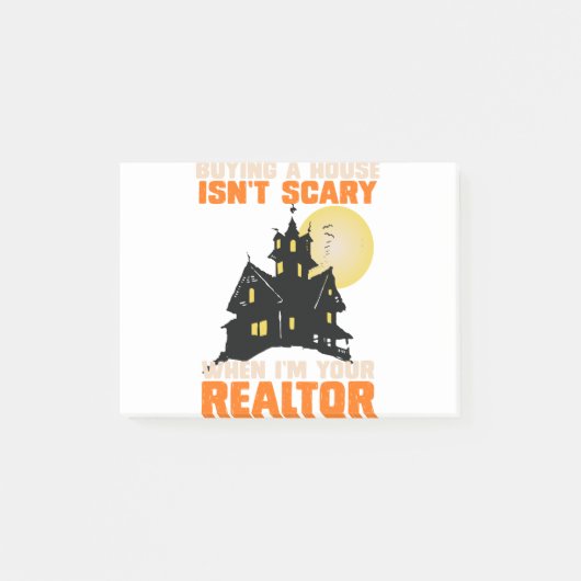 Post-it® Realtor Halloween Immobilier Agent & Broker Funny (Devant)