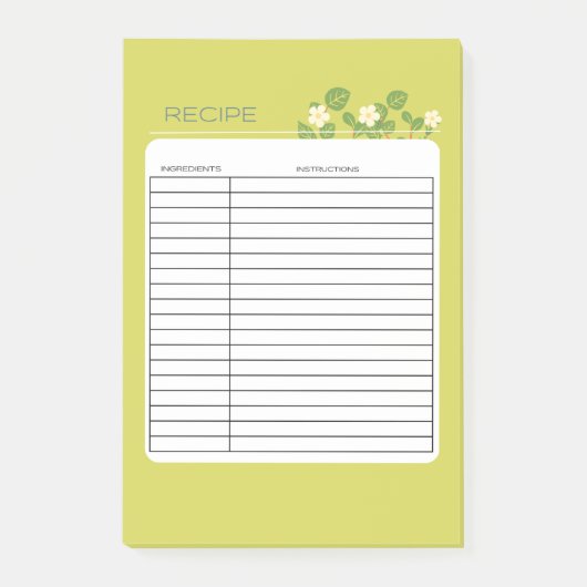 POST-IT® RECETTE (Devant)