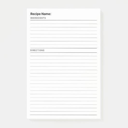 Post-it® Recette (Devant)