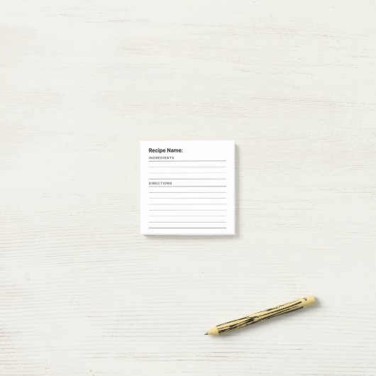 Post-it® Recette (Sur un bureau)