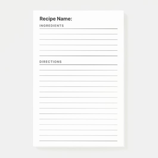 Post-it® Recette (Devant)