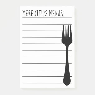 Post-it® Recette partageant le bloc-notes pour le chef