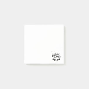 Post-it® Rechargez Votre Foi – Citation Inspirante Chrétien