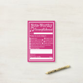 Post-it® Reconnaissance des étudiants de la classe musicale (Sur un bureau)