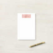 Post-it® Rectangle en poudre rose rose or blanc de luxe (Sur un bureau)