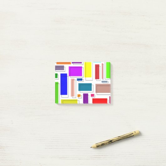 Post-it® Rectangles Bauhaus (Sur un bureau)