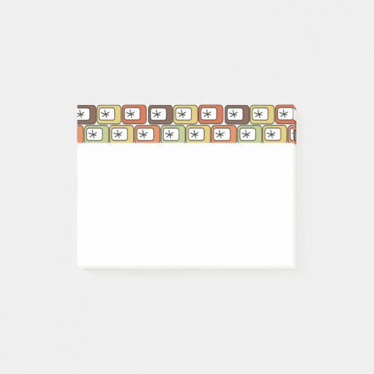 Post-it® Rectangles Rétro avec Éclats d'Étoiles  (Devant)