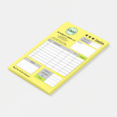 Post-it® Reçus de facture de logo d'entreprise | Bloc jaune (Incliné)