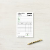 Post-it® Reçus de facture de vente, petit pad de paiement p (Sur un bureau)