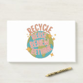 Post-it® Recycler réutiliser Renouveler repenser (Sur un bureau)