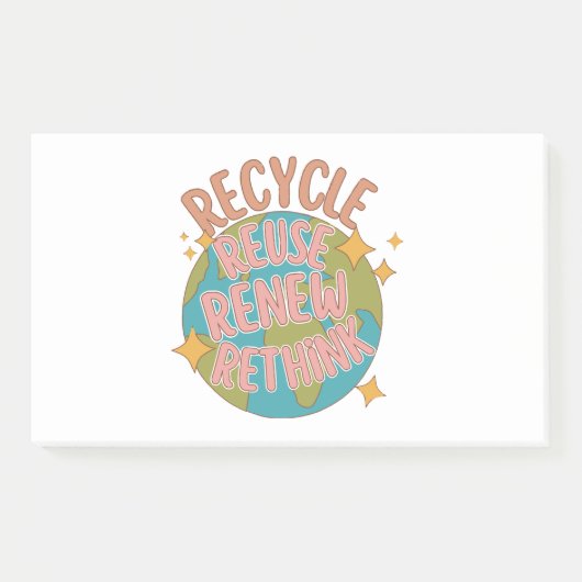 Post-it® Recycler réutiliser Renouveler repenser (Devant)