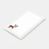 Post-it® Red And White Boston Terrier Cartoon Chien & Paws (Incliné)