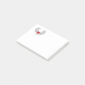 Post-it® Red Angel Coeur avec ailes (Incliné)