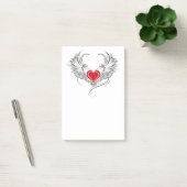 Post-it® Red Angel Coeur avec ailes (Bureau)