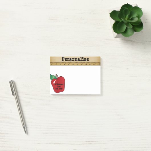 Post-it® Red Apple 🍎 message pour un enseignant (Bureau)