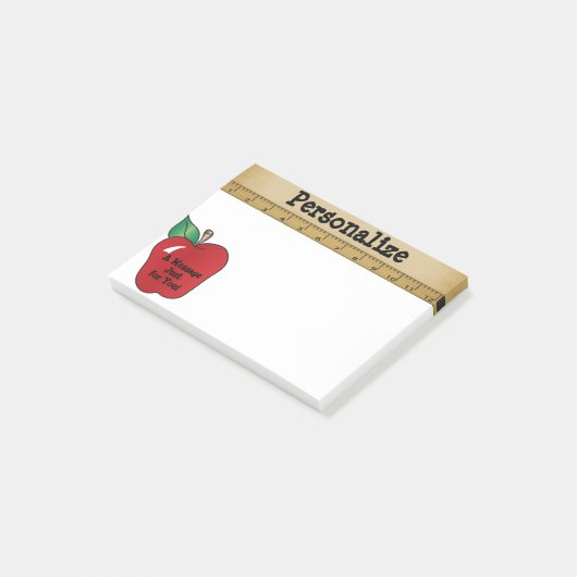 Post-it® Red Apple 🍎 message pour un enseignant (Incliné)