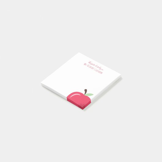 Post-it® Red Apple Part Enseignant Petites notes post-it (Incliné)