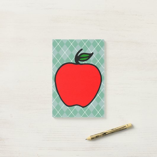 Post-it® Red Apple School Post It Notes Cadeau (Sur un bureau)