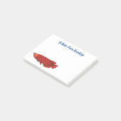 Post-it® Red Arowana fish cartoon (Incliné)