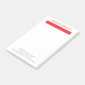 Post-it® Red Black & White Minimalist Simple Plain Modern (Incliné)