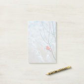 Post-it® Red Cardinal dans Winter Nature Photo de Christmas (Sur un bureau)