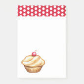 Post-it® Red Cherry Cupcake Post It Notes (Devant)