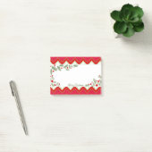 Post-it® Red Chevron Vacances verdure Joyeux Noël (Bureau)