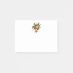 Post-it® Red Christmas Baubles avec Holly Festive