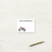 Post-it® Red dirt bike motorcycle (Sur un bureau)