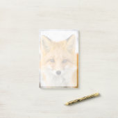 Post-it® Red Fox Portrait (Sur un bureau)