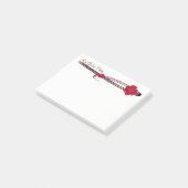 Post-it® Red Gerber Daisy et Filigree Modèle (Incliné)