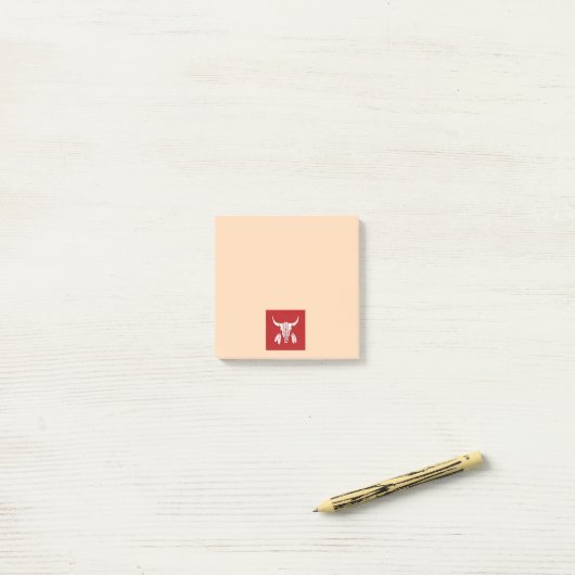 Post-it® Red Ghost Dance Buffalo tonneaux de notes (Sur un bureau)