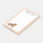 Post-it® Red Golden Retriever Dessin Chien personnalisable  (Incliné)