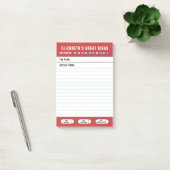 Post-it® Red Great Ideas To Do List (Bureau)
