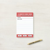 Post-it® Red Great Ideas To Do List (Sur un bureau)