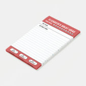 Post-it® Red Great Ideas To Do List (Incliné)