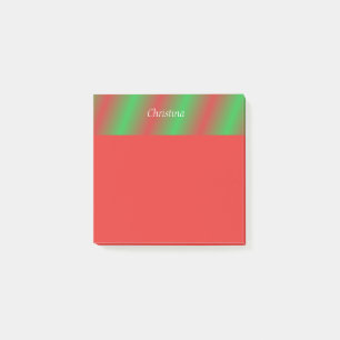 Post-it® Red Green Stripes Personnalisé 3x3 Publier les not