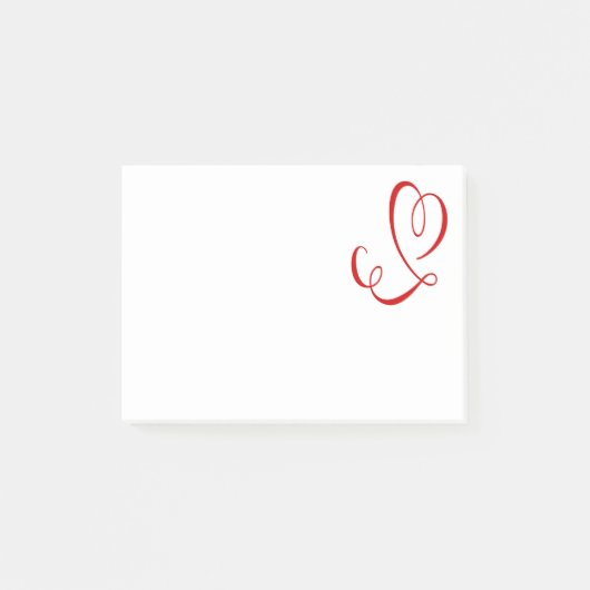 Post-it® Red Heart Love Post It - Mariage, engagé, nuptial (Devant)