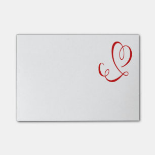 Post-it® Red Heart Love Post It - Mariage, engagé, nuptial