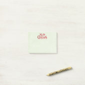 Post-it® Red Joyeux Noël Typographie Festive Police (Sur un bureau)