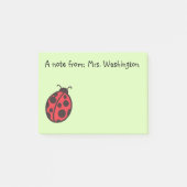 Post-it® Red Ladybug Teacher's Post It Notes Cadeau (Devant)