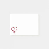 Post-it® Red Love Heart PostIt (Devant)